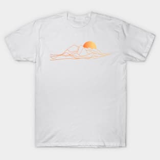 Golden Sun Rising Behind Mountain T-Shirt